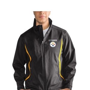 NFL Pittsburgh Steelers Black and Gold Performance Jacket Zip Up XXL